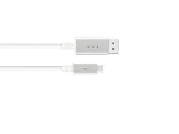 Moshi - DisplayPort-kabel - 24 pin USB-C (hann) til DisplayPort (hann) - Thunderbolt 3 / DisplayPort 1.3 - 1.5 m - 5K-støtte - hvit