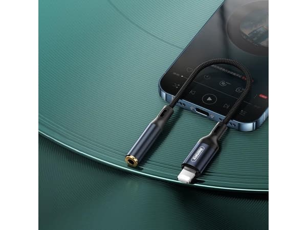 Adapter USB Remax Lightning - Jack 3.5mm Szary (6954851254119)