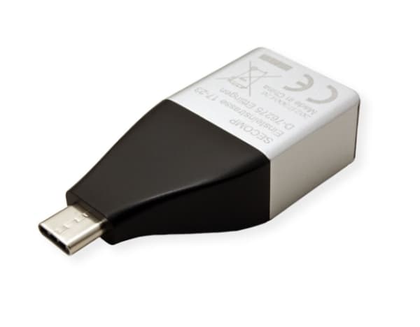 ROLINE 12.02.1110, USB Type C, RJ-45, Silver