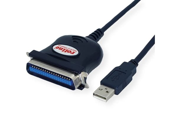 ROLINE 12.02.1092, IEEE 1284, USB-A, 1,8 m, Sort