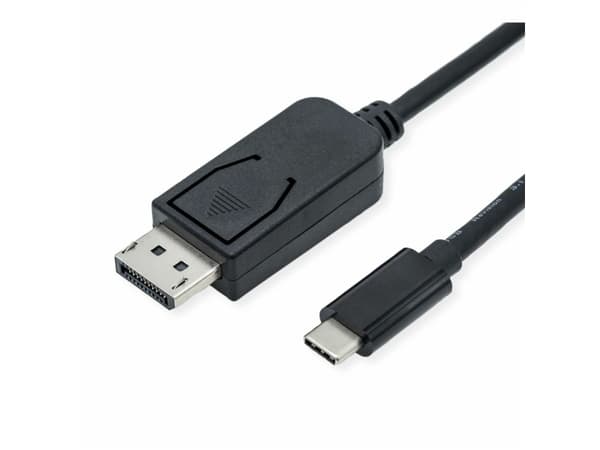 ROLINE 11.04.5836, 2 m, DisplayPort, USB Type-C, Hankjønn, Hankjønn, Rett