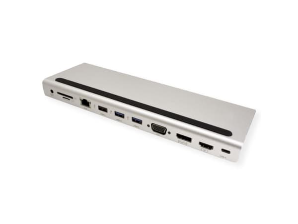 VALUE 12.99.1117, Kabel, USB 3.2 Gen 2 (3.1 Gen 2) Type-C, Grå, MicroSD (TransFlash), SD, 3840 x 2160 pixlar, Gjuten aluminium