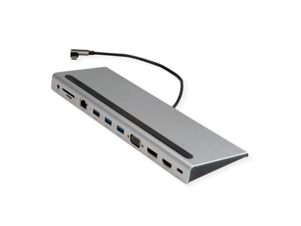 VALUE 12.99.1117, Kabel, USB 3.2 Gen 2 (3.1 Gen 2) Type-C, Grå, MicroSD (TransFlash), SD, 3840 x 2160 pixlar, Gjuten aluminium
