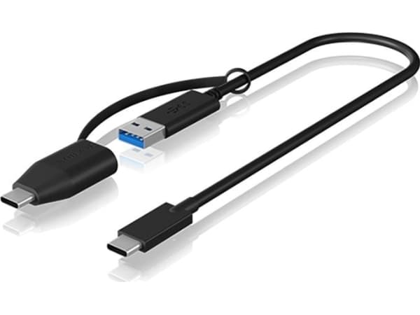 Kabelis USB Icy Box USB-C - USB-C + USB-A 0,35 m ledning (IB-CB033)