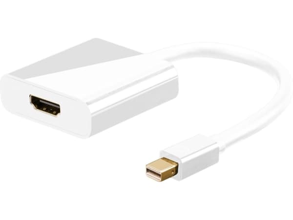 Goobay 67882, 0,1 m, Mini DisplayPort, HDMI typ A (standard), Hankontakt, Honkontakt, Guld