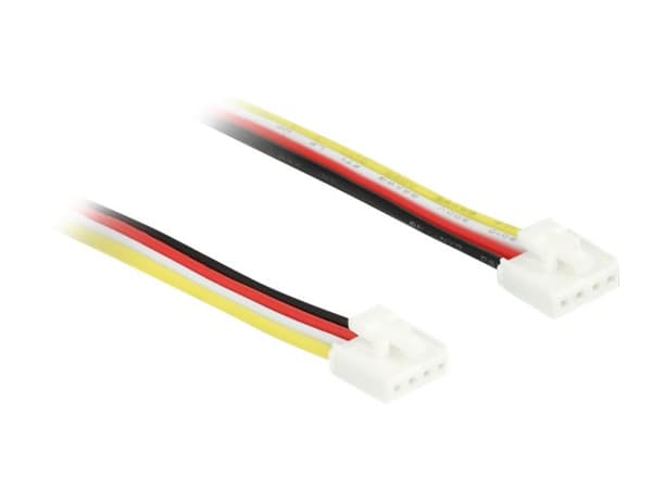 Delock IOT - Strøm/data-kabel - 4 pin Grove (hann) til 4 pin Grove (hann) - 5 A - 10 cm - svart, hvit, gul, rød