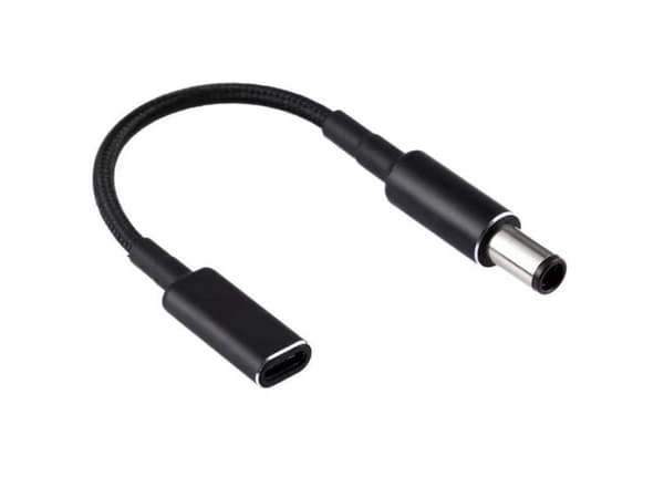 CoreParts - Strømadapter - 24 pin USB-C (hunn) til 4,5 mm x 3,0 mm DC-jakk (hann) - 10 A - USB Power Delivery (100 W) - svart