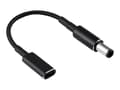 Miniatyrbilde 1 av 2: CoreParts - Strømadapter - 24 pin USB-C (hunn) til 4,5 mm x 3,0 mm DC-jakk (hann) - 10 A - USB Power Delivery (100 W) - svart