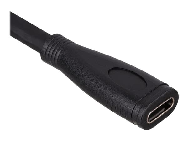 Akyga AK-USB-32 - USB-förlängningskabel - 24 pin USB-C (hane) till 24 pin USB-C (hona) - USB 3.2 Gen 2 - 20 V - 5 A - 30 cm - stöd för 4K - svart