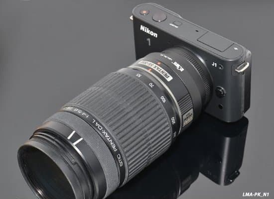 KiwiFotos adapter för Nikon 1 till Pentax K-objektiv