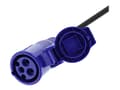 Miniatyrbild 5 av 5: DELTACO - Strömkabel - power CEE 7/7 (hane) till CEE 16/3 (hona) skyddslock - AC 250 V - 16 A - 1 m - utomhus - svart