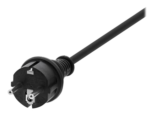 DELTACO - Strömkabel - power CEE 7/7 (hane) till CEE 16/3 (hona) skyddslock - AC 250 V - 16 A - 1 m - utomhus - svart