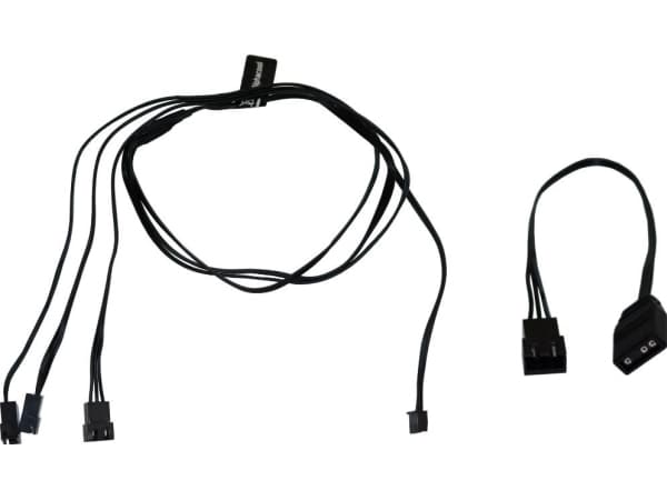 Alphacool 18602, 0,6 m, 3-pin, Rett, Rett, Sort, 18 g