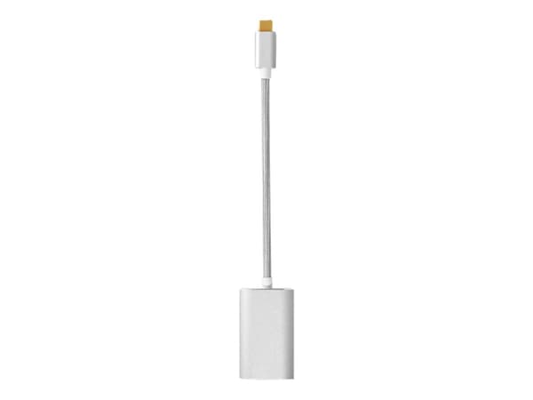 Nedis - Videokort - 24 pin USB-C hane till HDMI, 24 pin USB-C hona - 20 cm - silver - formpressad, stöd för 4K