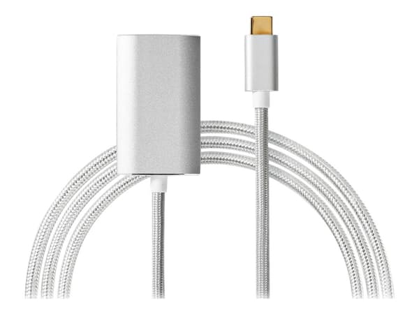 Nedis - Video/lydkabel - 24 pin USB-C hann til HDMI, 24 pin USB-C hunn - 2 m - sølv - formstøpt, 4K-støtte