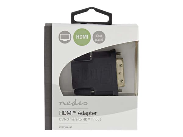 Nedis - HDMI-sovitin - HDMI hun til DVI-D han - antracit (sort)