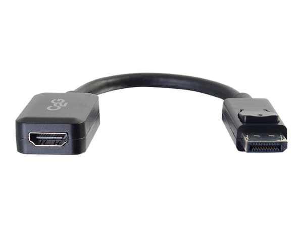 C2G 8in DisplayPort to HDMI Adapter - DP to HDMI Adapter - 1080p - Black - M/F - Video adapter - DisplayPort hann til HDMI hunn - 20.3 cm - skjermet