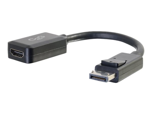 C2G 8in DisplayPort to HDMI Adapter - DP to HDMI Adapter - 1080p - Black - M/F - Video adapter - DisplayPort hann til HDMI hunn - 20.3 cm - skjermet