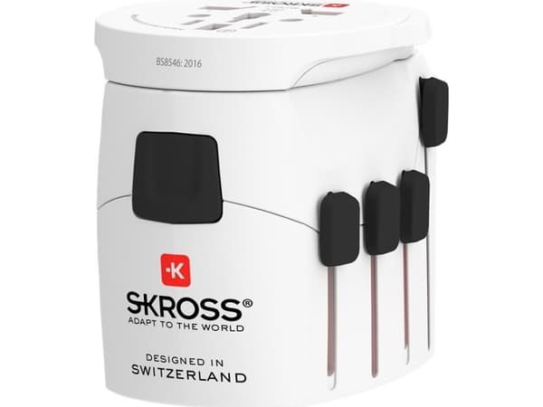 MicroConnect SKROSS World Adapter Pro+ - Adapter för effektkontakt - vit