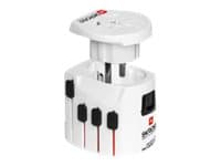 MicroConnect SKROSS World Adapter Pro+ - Adapter för effektkontakt - vit