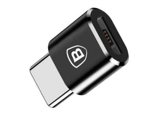 Baseus Mini - USB-adapter - Micro-USB type B (hunn) til USB-C (hann) - USB OTG - 2.4 A - svart