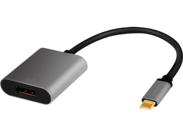 LogiLink CUA0102, USB 3.2 Gen1 Type-C, DisplayPort, 0,15 m, Sort