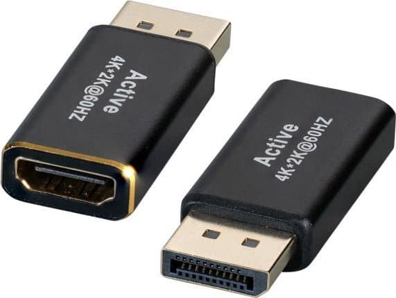 EFB Elektronik EB484-4K30, DisplayPort, HDMI, Sort