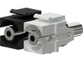 Miniatyrbilde 2 av 2: 3,5 mm Hun - 3,5 mm Hunn Keystone Adapter Svart