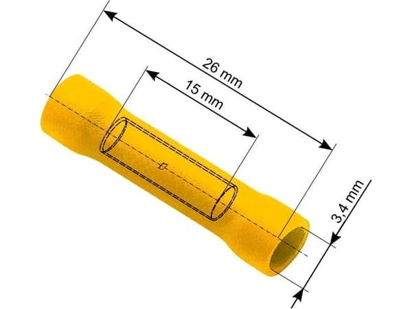 Blow 43-027# Connector connector.insulator. 4.3/26mm yellow