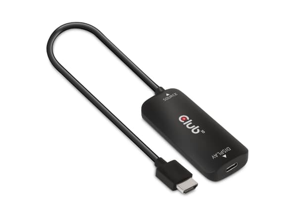 Club 3D - Video adapter - HDMI, Micro-USB type B (kun strøm) til 24 pin USB-C hunn - 26 cm - aktiv, 4 K 120 Hz (3840 x 2160) støtte, 8 K 30 Hz (7680