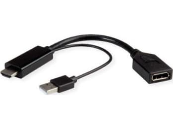 ROLINE 12.03.3147, 0,15 m, HDMI + USB, DisplayPort, Hankjønn, Hunkjønn, Rett