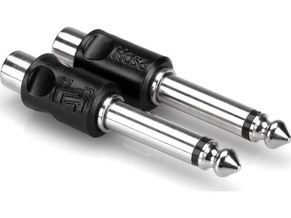 Hosa Technology RCA/6.35 mm TS, 6.35 mm TS, RCA, Svart
