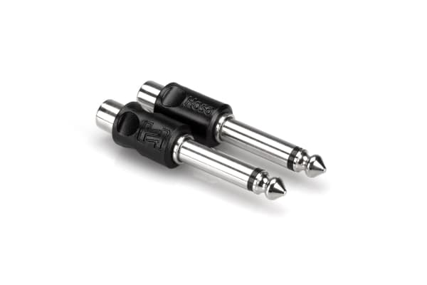 Hosa Technology RCA/6.35 mm TS, 6.35 mm TS, RCA, Svart