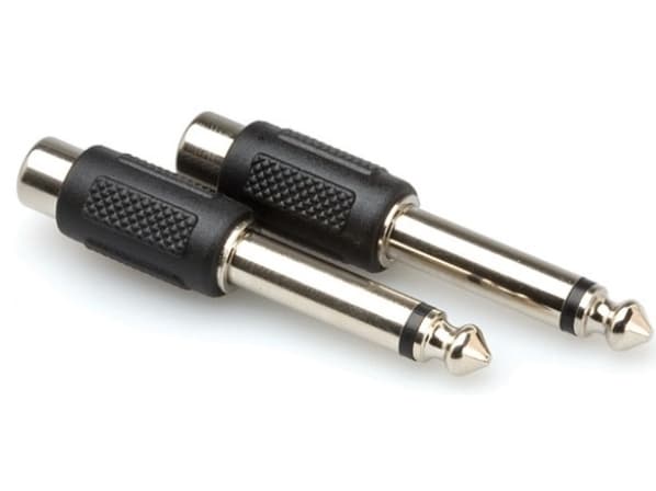 Hosa Technology RCA/6.35 mm TS, 6.35 mm TS, RCA, Svart