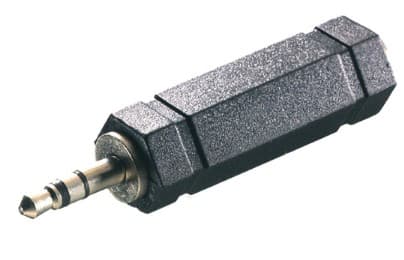 Vivanco-adapter, a) fra 1x jack-plugg 3,5 mm, stereo, b) til 1x jack-kontakt 6,3 mm, stereo (46065)