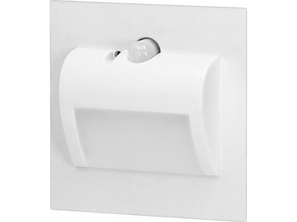 Orno DRACO LED NY 1,5W trappearmatur, innfelt trappearmatur, 12VDC, 30lm, 4000K, hvit, bevegelses- og skumringssensor AD-OS-6164LR4/W