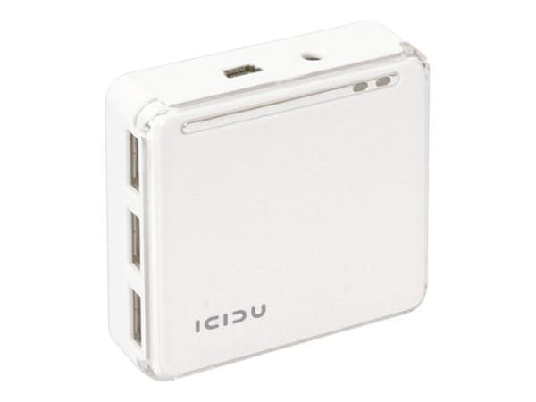 ICIDU - Hubb - 3 x USB 2.0 - skrivbordsmodell