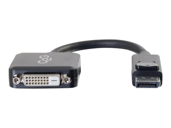 C2G 8in DisplayPort till DVI-D-adapter - DP till DVI D-adapter - Svart - M / F - Videoadapter - DisplayPort (han) till DVI-D (hun) - sortering