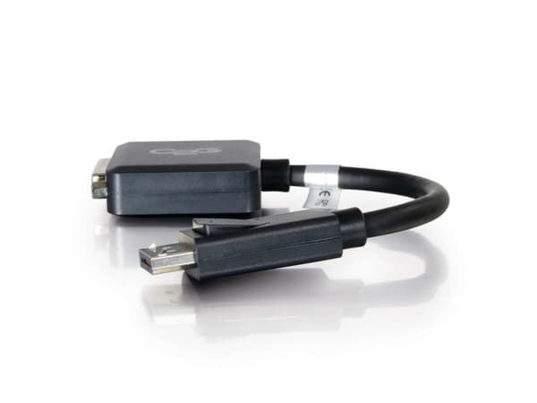 C2G 8in DisplayPort till DVI-D-adapter - DP till DVI D-adapter - Svart - M / F - Videoadapter - DisplayPort (han) till DVI-D (hun) - sortering