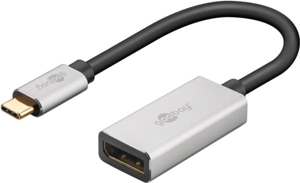 Goobay 60195, 0,15 m, USB Type-C, DisplayPort, uros, naaras, suora, suora