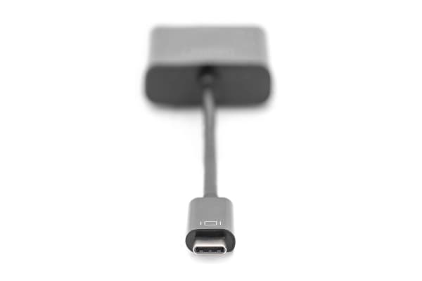 DIGITUS - Video adapter - 24 pin USB-C (hann) til DVI-I (hunn) - 10 cm - 1080p-støtte, aktiv, USB-strøm - svart