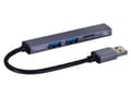 Miniatyrbilde 2 av 5: HUB USB Orico 1x microSD + 3x USB-A 3.0 (AH-A12F-GY-BP)