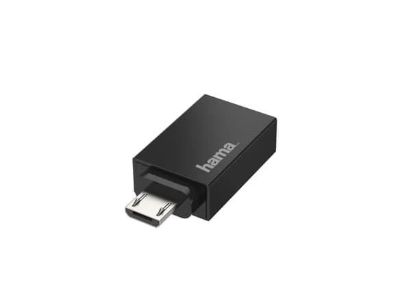 Hama - USB-adapter - Micro-USB Type A (hane) till USB typ A (hona) - USB 2.0 OTG - svart