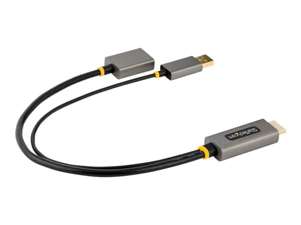 StarTech.com 1ft (30cm) HDMI to DisplayPort Adapter, Active 4K 60Hz HDMI Source to DP Monitor Adapter Cable, USB Bus Powered, HDMI 2.0 to DisplayPort