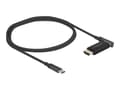 Miniatyrbild 1 av 5: Delock - Adapterkabel - 24 pin USB-C hane till HDMI hane angled, detachable and magnetic - 1.2 m - svart - 4K60Hz (3840 x 2160) stöd