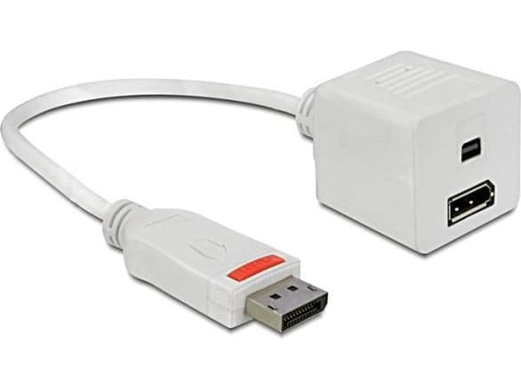 Delock - DisplayPort-adapter - DisplayPort (hane) till DisplayPort, Mini DisplayPort (hona) - 20 cm