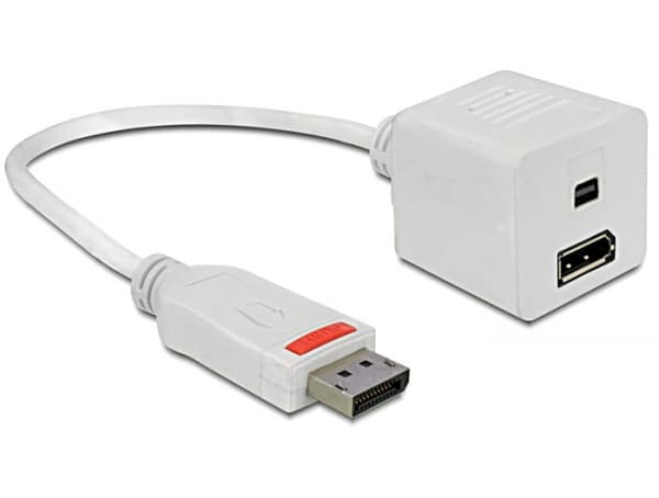 Delock - DisplayPort-adapter - DisplayPort (hane) till DisplayPort, Mini DisplayPort (hona) - 20 cm