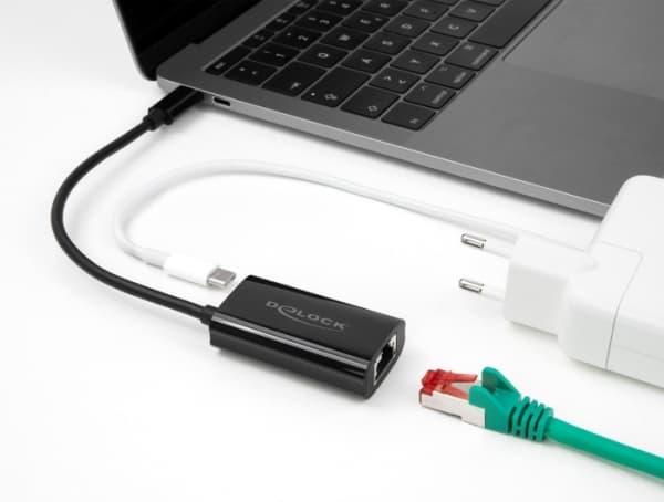 Delock - Nettverksadapter - Thunderbolt 3 - Gigabit Ethernet x 1 - svart