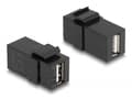 Miniatyrbilde 2 av 2: Delock - Modulinnlegg - USB Type A - svart