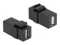 Miniatyrbilde 1 av 2: Delock - Modulinnlegg - USB Type A - svart